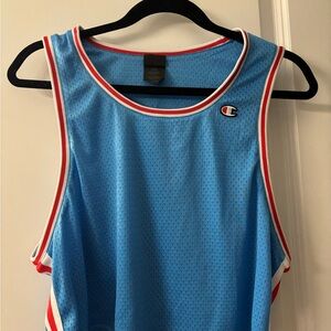 Champion Sky Blue Mesh Jersey Crop